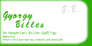 gyorgy billes business card